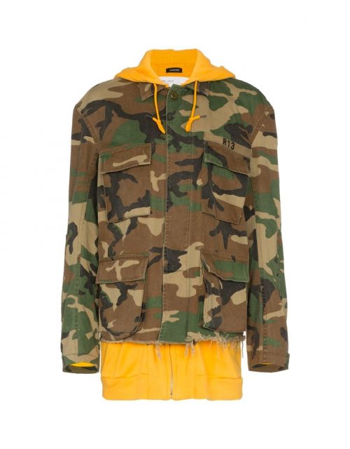 Camouflage Hooded Cotton Jacket